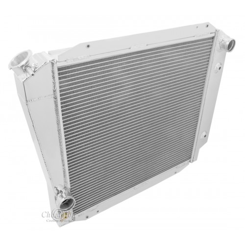 OzCoolingParts 66-79 Ford F-Series Radiator 4 Row Core All Aluminum Radiator for 1966-1979 1968 1970 75 76 Ford Bronco F-100 F-150 F-250 F-350 Pickup Truck L6 V8 Engines 