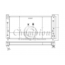 2001 - 2002 Chevrolet Silverado 2500 HD Aluminum Radiator