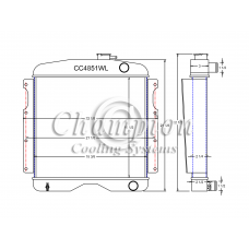 1948 - 1951 Jeep Willys Aluminum Radiator