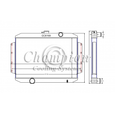 1961-1962 International C100 Aluminum Radiator