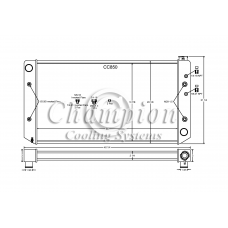 1982 - 1991 GMC C3500 Aluminum Radiator