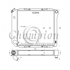 1983 - 1984 Ford Ranger Aluminum Radiator