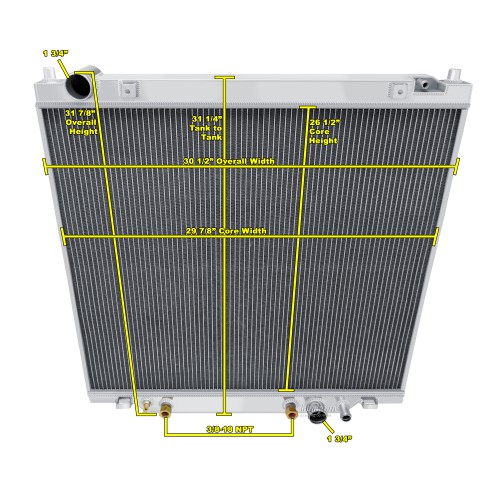 thumbnail image 2 of 2-Row Aluminum Radiator For 1999-2003 Ford F250 F350 Super Duty & Excursion 7.3L Powerstroke 2 of 5