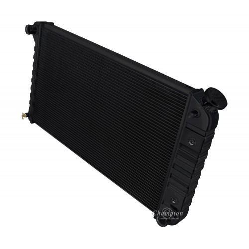 1968 - 1972 Oldsmobile Delta 88 Stamped Tank Black Finish Aluminum Radiator