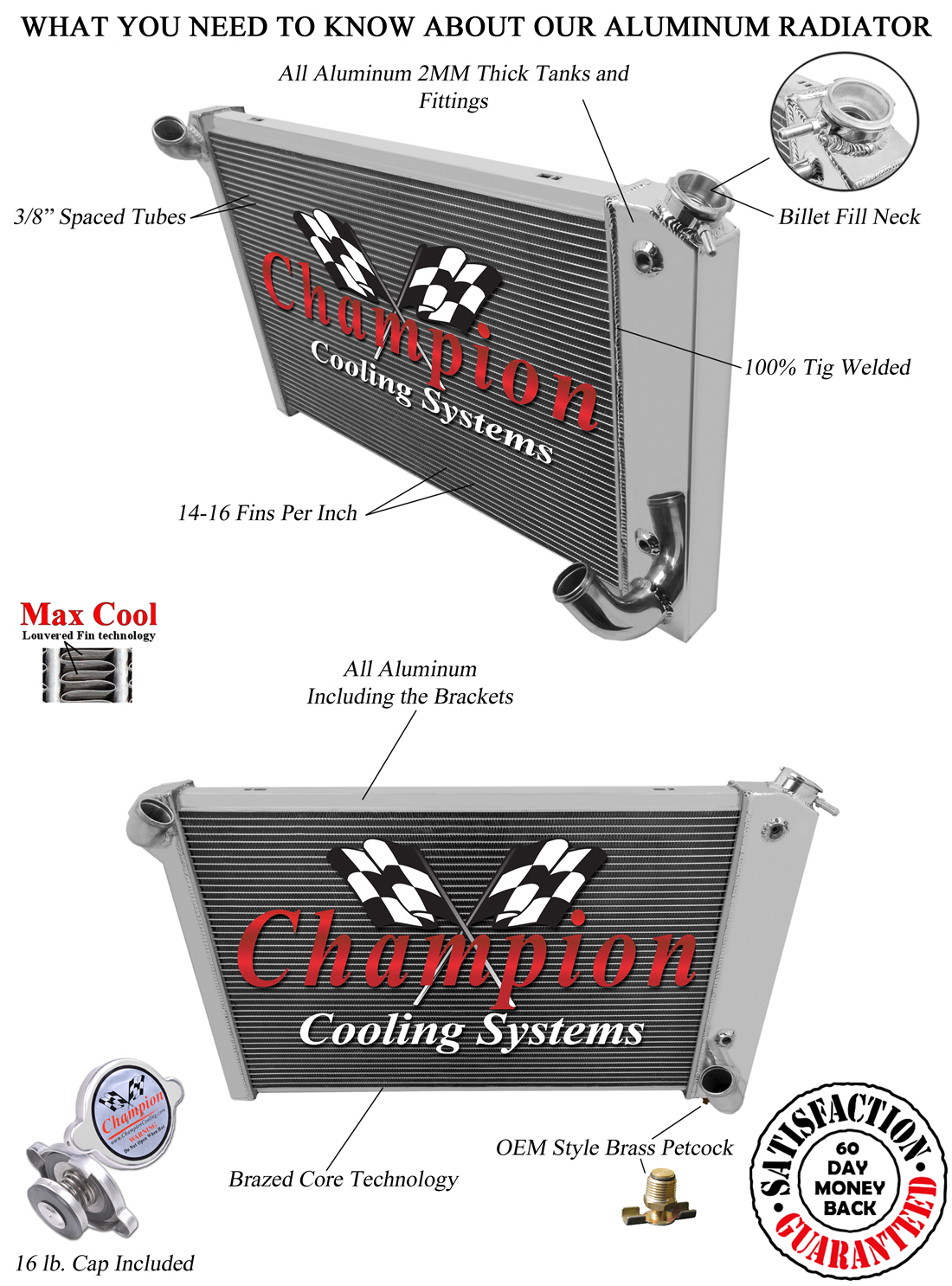 Inverted Radiator 1969-1970-1971-1972-Chevrolet-Corvette