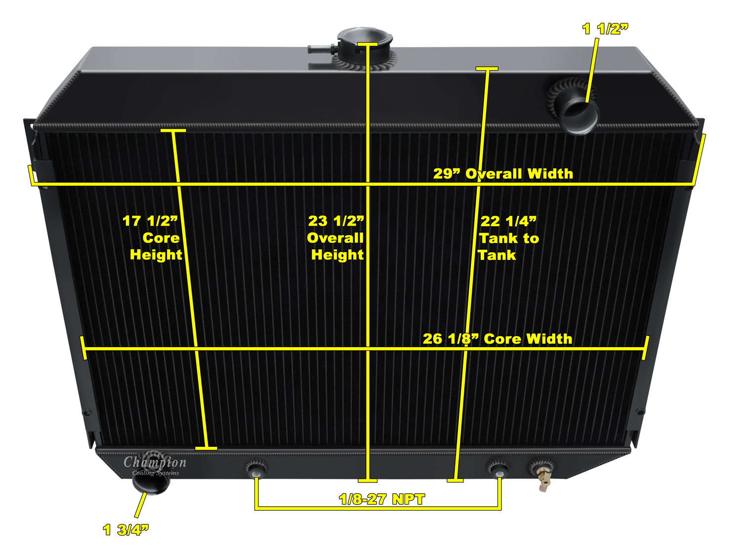 Road Runner Radiator 1968-1969-1970-1971-1972-1973-Plymouth-Roadrunner